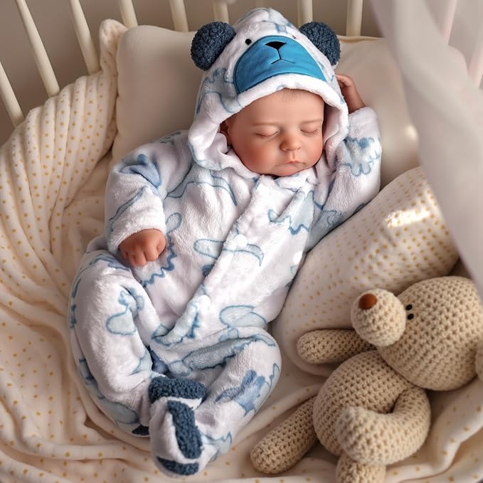 BABESIDE Reborn Baby Dolls Boy, 20 Inch Lifelike Newborn Real Life Poseable Realistic Doll for Boy Soft Vinyl Full Body Baby Dolls with Clothes and Toy Gift for Kids Age 3+