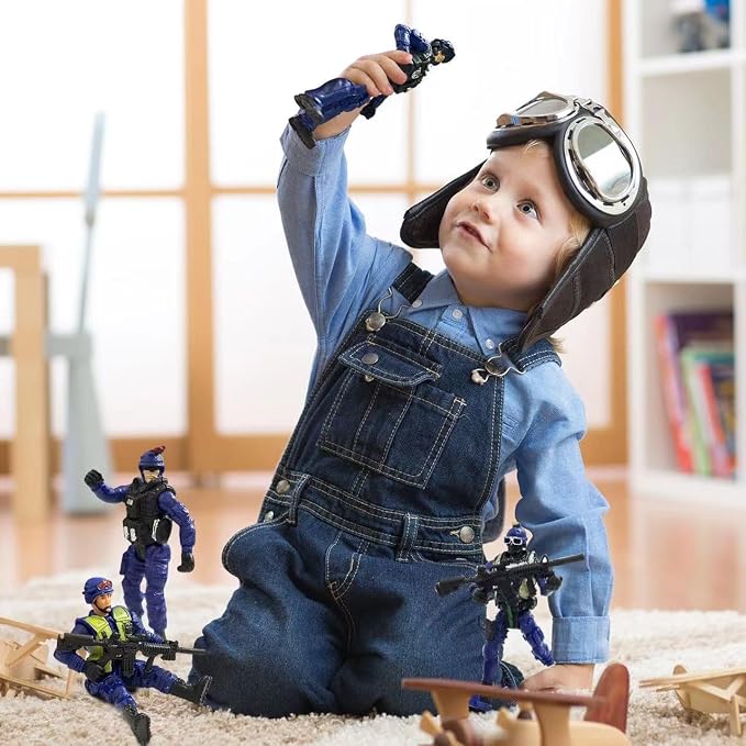 Army Men Action Figures - Soldiers Toy Set for Boys Age 4-7, Military Playset with Weapons - Easter Gift or Birthday Gift