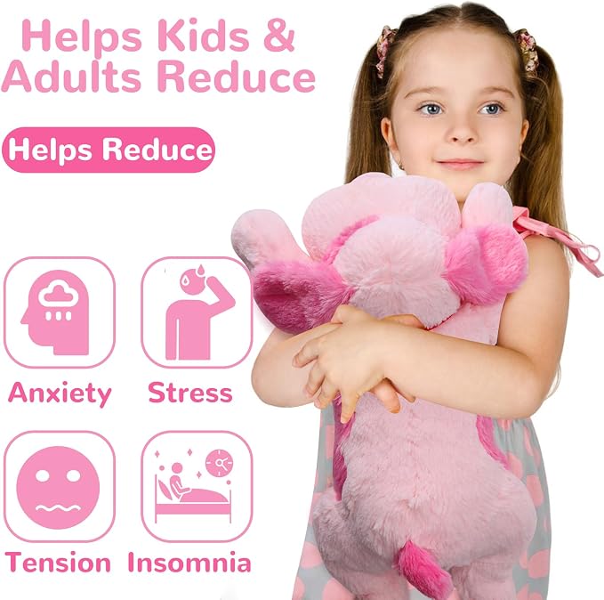 meowtastic Pink Dog Weighted Stuffed Animals - 28 Inch 5.0 Pounds Weighted Plush Dog Stuffed Animals - Large Stuffed Dog Plush - Cute Plush Toys Gifts for Kids & Adults (28" 5.0 lbs)