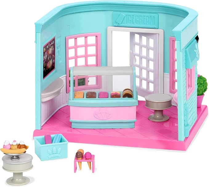 Li'l Woodzeez – Dollhouse Furniture Set with 26 Pieces – Living Room & Nursery Includes Sofa, Crib & Miniatures with 3 Posable Figures – Toddler Doll House Playset for Imaginative Play 3+ Years