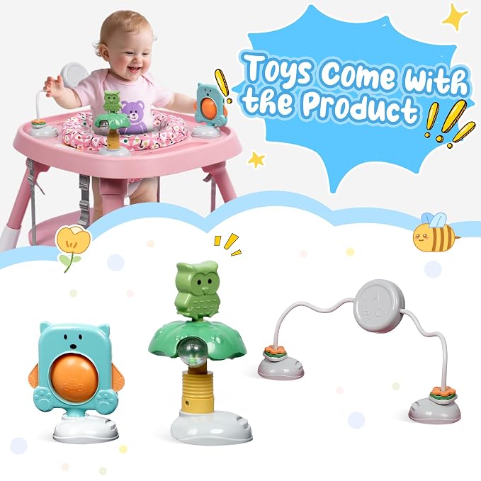 Xilingol 15-in-1 Convertible High Chair, 2-in-1 Baby Highchair & Activity Center W/Toys, Booster Seat | Building Block Table | Toddler Chair W/Removable Tray & 5-Point Harness & 2-Layer Cushion