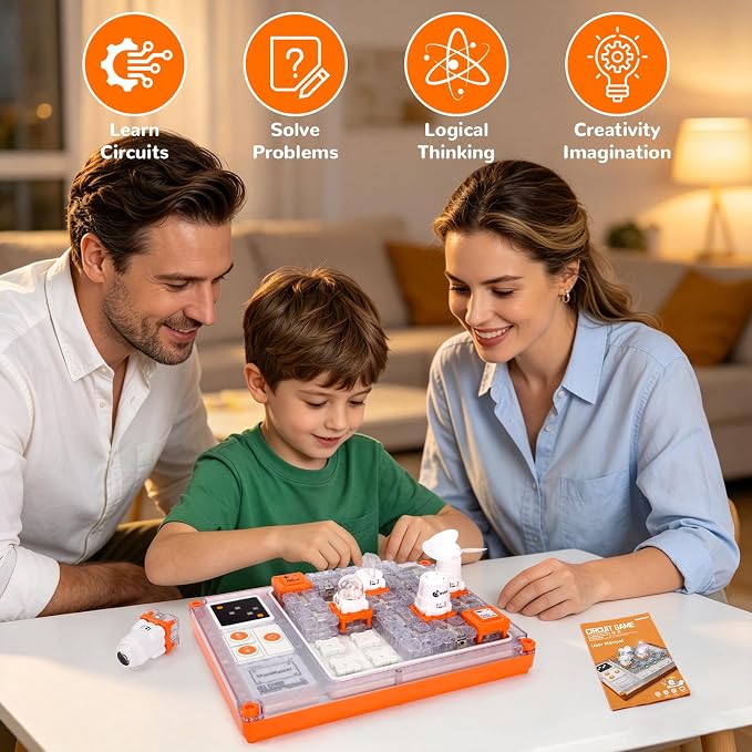 Circuit Maze Blocks for Kids, Stem Circuit Puzzle Board with 500+ Projects, Educational Science Experiment Toy Gift for Boys Girls Age 8+