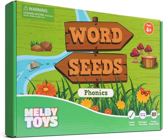 Word Seeds Phonics Game – Fun Reading & Board Games for Kids Ages 4-8, Learn to Read, CVC & Kindergarten Games