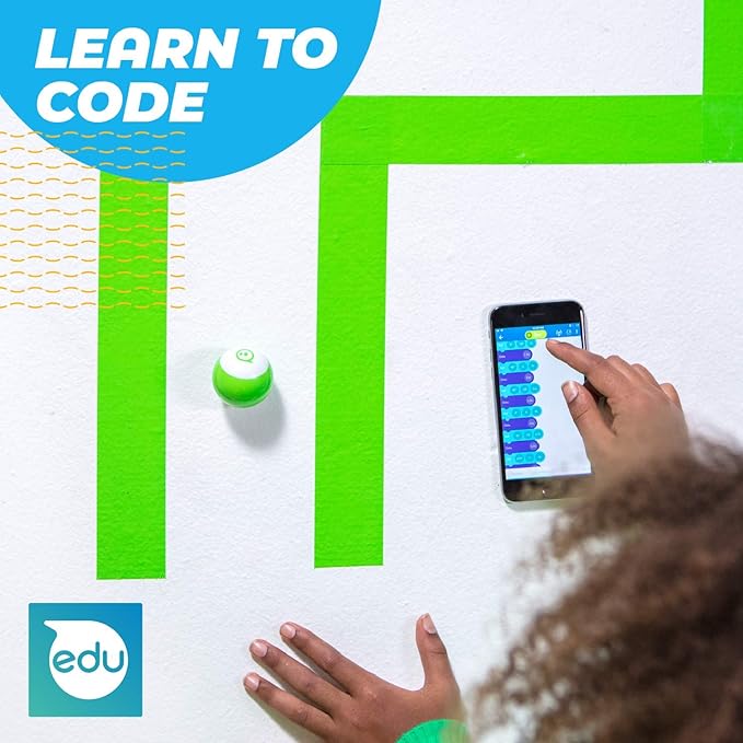 Sphero Mini Green Coding Robot Ball | Educational Coding and Gaming, For Kids and Teens Ages 8+, Tabletop-friendly, Interactive and Fun Learning Experience