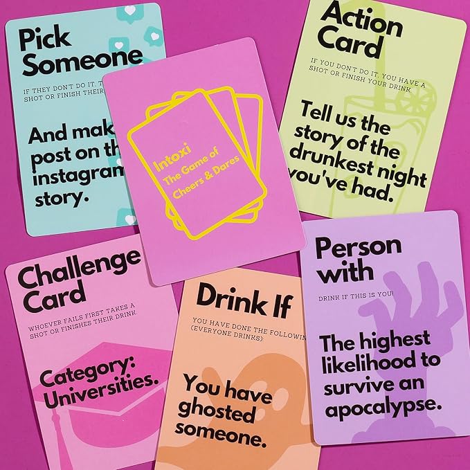 Fofeadm Drinking Card Games for Adults, Fun Adults Drinking Games with 100 Cards, Great for Game Night & Parties, 21st Birthday Gift & Bachelorette Party Games, Age 21+