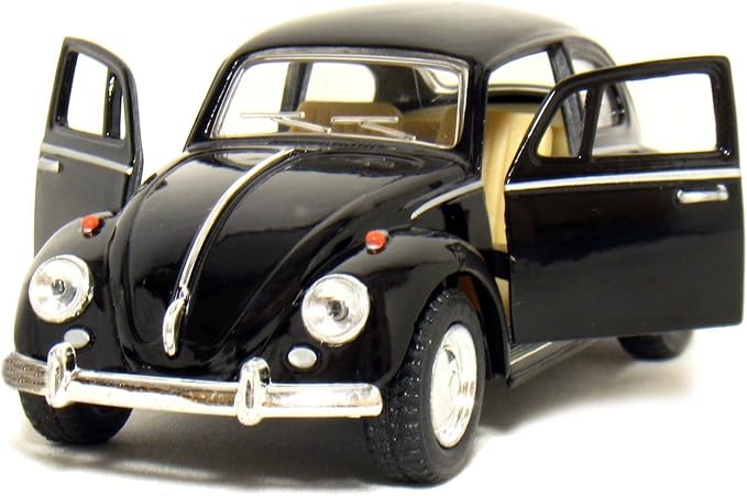 KiNSMART - 1967 Volkswagen Classic Beetle 5 Inch 1:32 Scale Die Cast Metal Model Toy (Black)