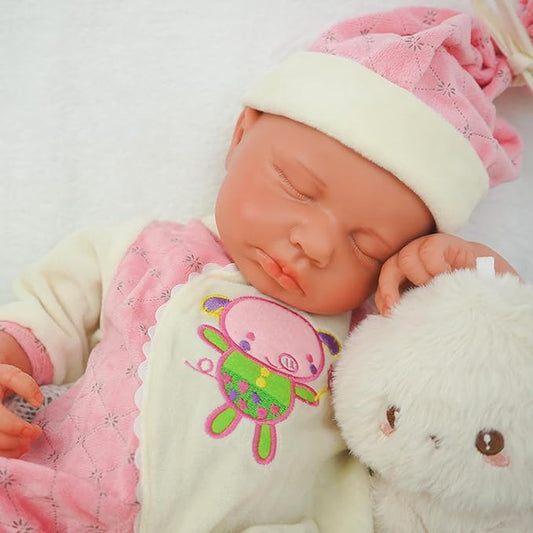 Girl 18.5 Inch, Reborn Baby Dolls Silicone Full Body, Full Silicone Baby Doll, Realistic Baby Dolls, Newborn, Not Vinyl, with Gift Box