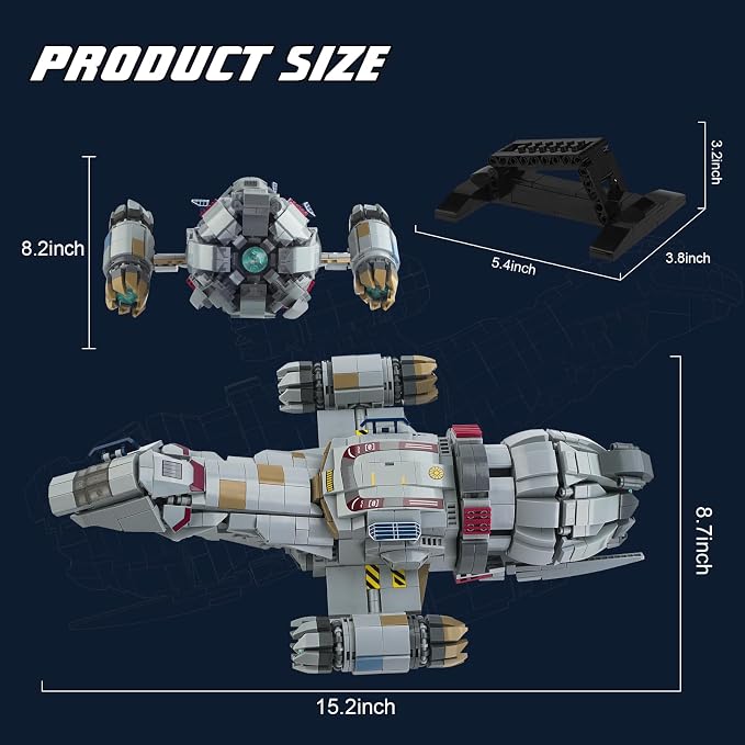 Firefly-Class Spaceship Building Set, Sci-Fi Space Wars Ship Model Toys, Compatible with Lego, Collectible Creative Building Blocks for Adults, Aged 18+ (1345 PCS)