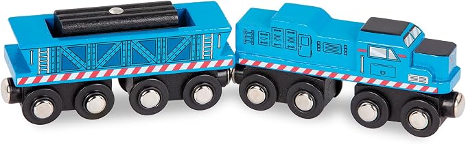Battat – Classic Trains – 6 Pieces Wooden Railroad Set – Magnetic Toy Trains – Train Engines & Cars – 3+ Years– Wooden Locomotives & Freight Cars