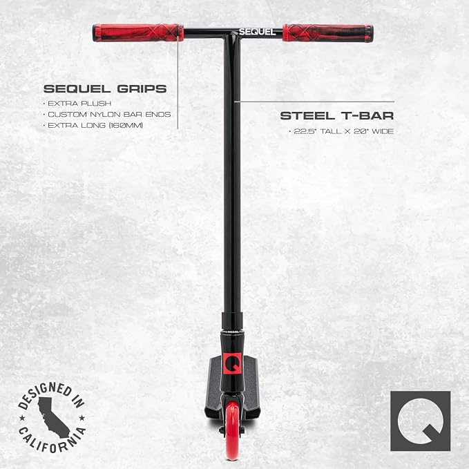 Sequel Ignite Pro Scooter, Pro Stunt Scooter Complete Trick Scooter for Kids 8+, Beginner Skatepark BMX Scooter