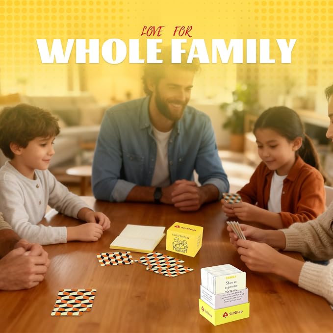 Conversation Cards 150 PC, Meaningful Family Conversation Cards, Engaging Fun Card Game for All Ages, Spark Funny Talks and Deep Connections for Dinner, Party, Game Night and Road Trips.