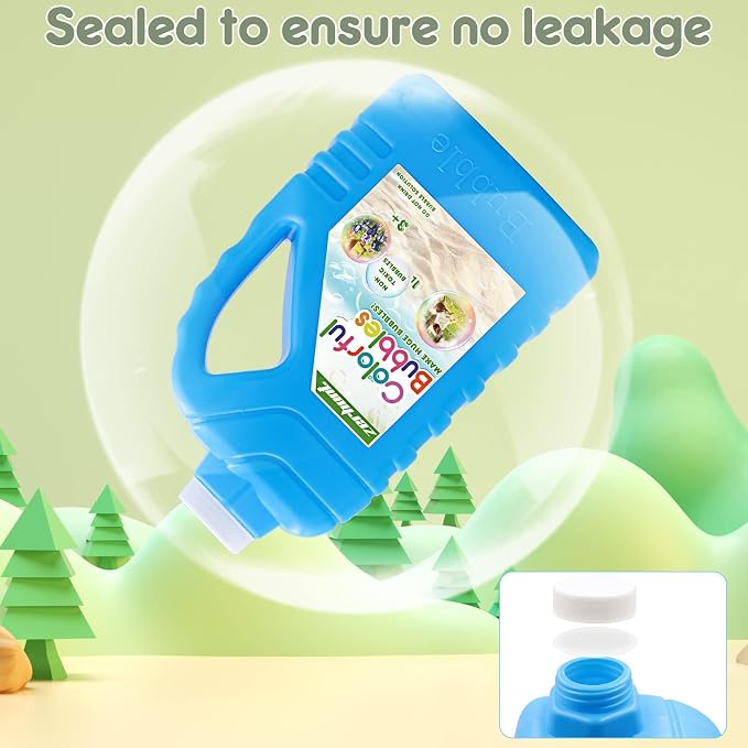 Zerhunt Bubble Solution Refill 33.8 OZ: Bubble Concentrate Solution for Bubble Machine| Bubble Solution Refill for Giant Bubble Wand, Bubble Gun Blower, Birthday Party Favors Wedding (Sky Blue)