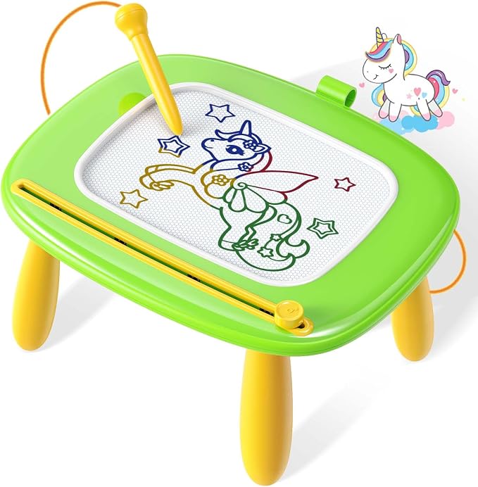 Seimome Toddlers Toys Ages 1-3, Magnetic Drawing Board, Doodle Board Pad Learning and Educational Toys for 18 Months Baby 1-3 Yr Kids Birthday Gifts- Green