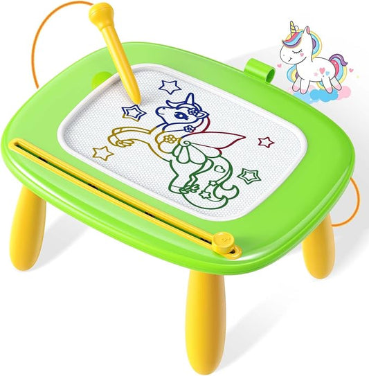 Seimome Toddlers Toys Ages 1-3, Magnetic Drawing Board, Doodle Board Pad Learning and Educational Toys for 18 Months Baby 1-3 Yr Kids Birthday Gifts- Green