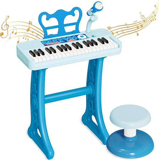 Piano Toys for 3 Year Old Girl, 37 Keyboard Toys with Microphone for Toddlers 3-7, Musical Birthday for Girls Boys Toddlers