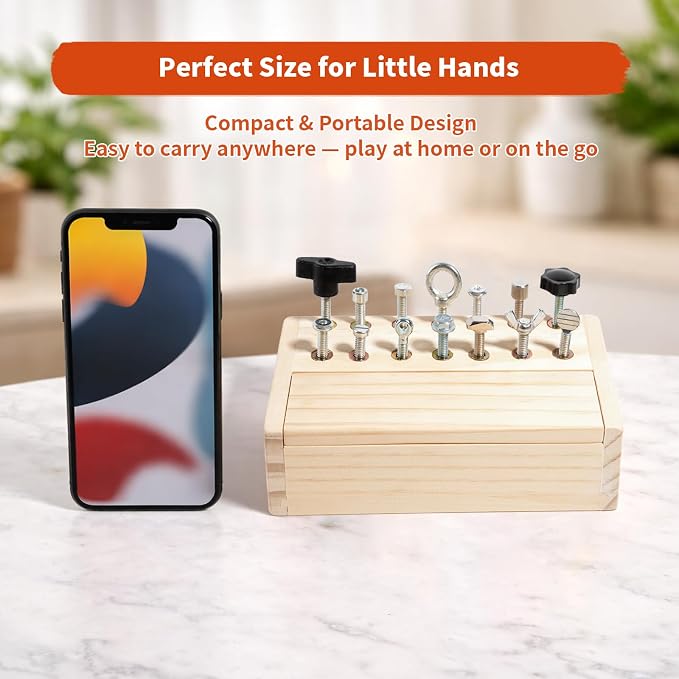 INIFEIDALA Kids Tool Set,Montessori Educational Toys for 3 4 5 Year Old | Montessori Screwdriver Board Set,Sensory Preschool Learning,Toddler Travel,Fine Motor Skills,STEM Toys