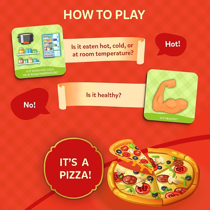 Skillmatics Guess in 10 Junior Food We Eat for Kids, Boys, Girls, and Families Who Love Card Games, Board Games and Educational Toys, Travel Friendly, Gifts for Ages 3, 4, 5, 6
