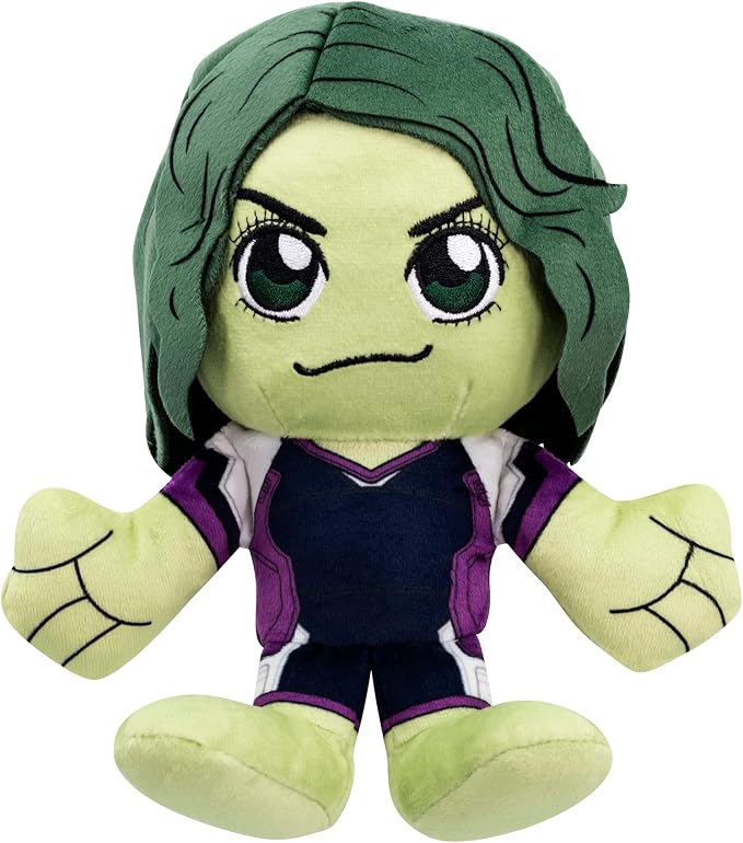 Bleacher Creatures Marvel She Hulk 8" Kuricha Sitting Plush- Soft Chibi Inspired Toy