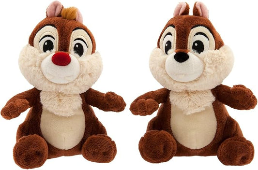 Disney Store Official Mini Bean Bag Plushies - Chip ' n Dale - Cute Stuffed Animal with Detailed Sculpting, Embroidered Features, & Bean Bag Bottom - Plush Toys for Kids