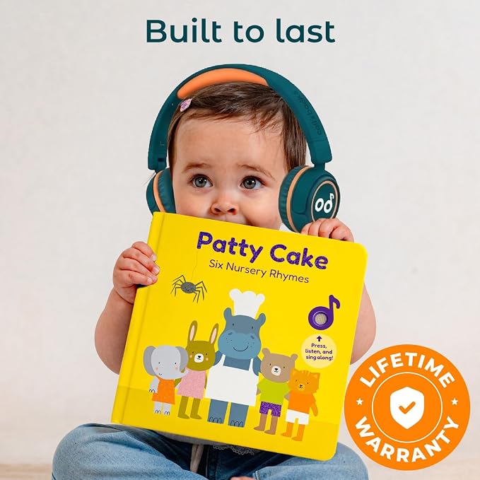 Cali’s Books Patty Cake Nursery Rhymes – Interactive Sound Book for Toddlers 1–3, Kids Headphones Included, Musical Book for 1 Year Olds, Perfect First Birthday Gift, 6 Favorite Songs