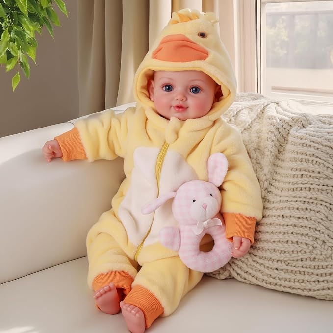 BABESIDE Baby Doll Girl - 15-Inch Realistic Baby Doll with Blue Eyes, Soft Body in Unicorn Outfit Life Like Baby Dolls that Look Real for 4 5 6 7 8 9 Years Girl, Birthday Gift and Pretend Play