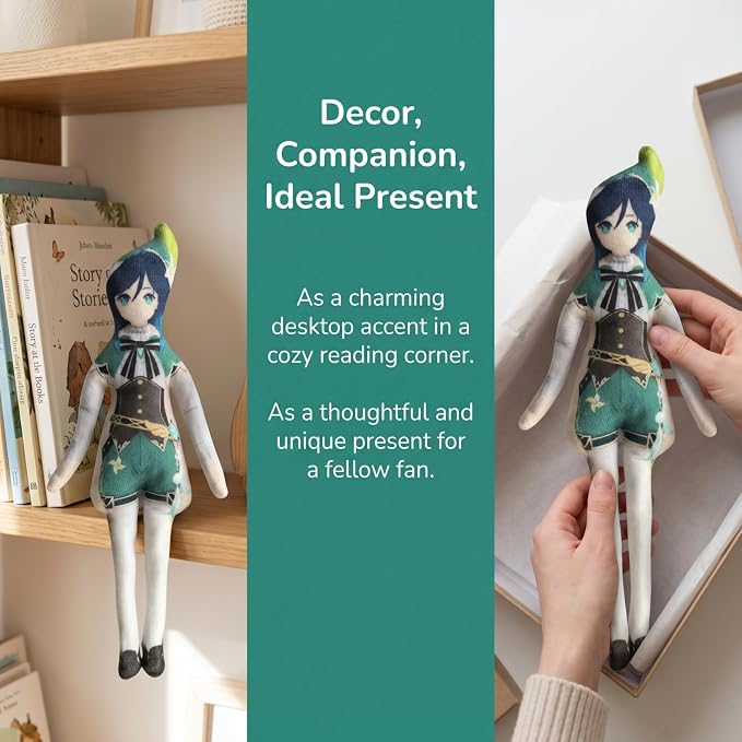 Venti Anime Figure Keychain for Adult Fans, Genshin Impact Collectible Bag Hanging Keyring