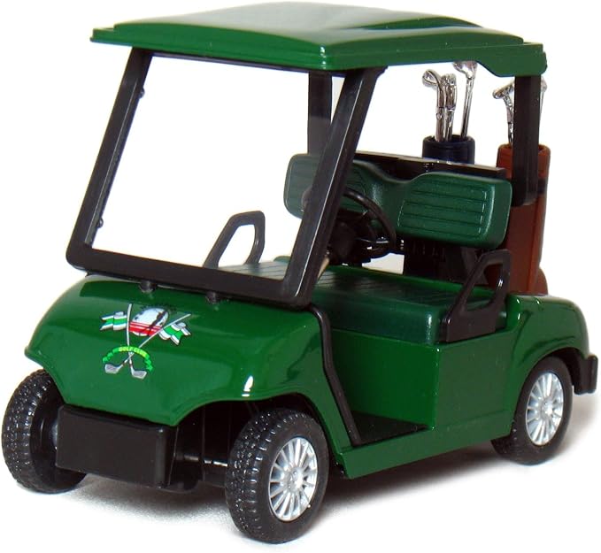 KinsFun - Golf Cart 4½" Die Cast Metal Model Pullback Action Toy (Green)