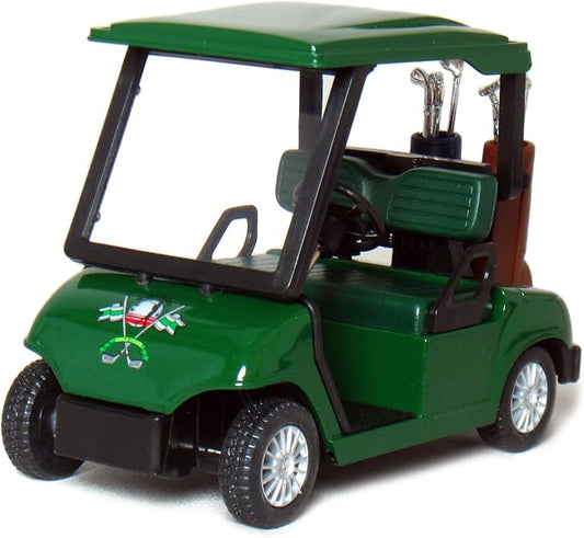 KinsFun - Golf Cart 4½" Die Cast Metal Model Pullback Action Toy (Green)