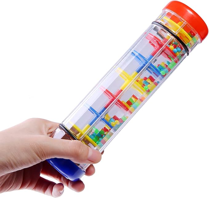 TDOCK 2 Pack Rainmaker Rain Stick Musical Instrument for Babies, Toddlers and Kids, 8 Inch Rainfall Rattle Tube Rainstick Shaker Toy