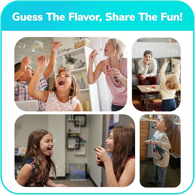 Bubble Lick Ice Cream Flavored Bubbles 4 Pack Vanilla Cookie Dough Strawberry Choc Mint USA Made