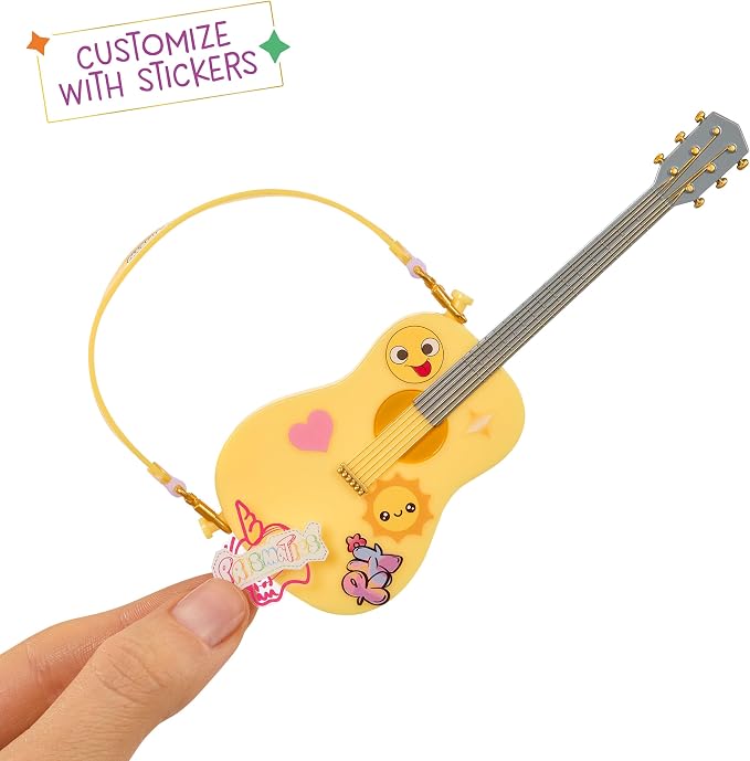 Rainbow High Jr High Rock Band - Sunny, Yellow 9” Fashion Doll with Guitar, Customize with Stickers, Posable, Great Toy Gift for Kids Ages 4+