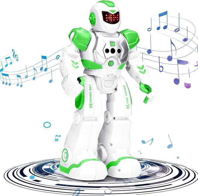 KingsDragon Robots Toy for Kids, RC Gesture Sensing Toy, Interactive Walking Singing Dancing Robot Birthday Presents for Boys Girls Age 6 7 8 9 Years Old,Green