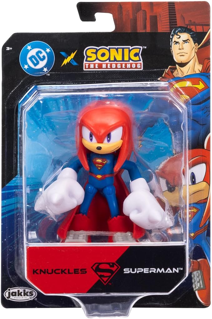 DC X Sonic Collectable 2.5 Inch Scale Action Figures Knuckles Silver Rouge Dr. Eggman Featuring Multiple Points of Articulation for Action-Packed Posing
