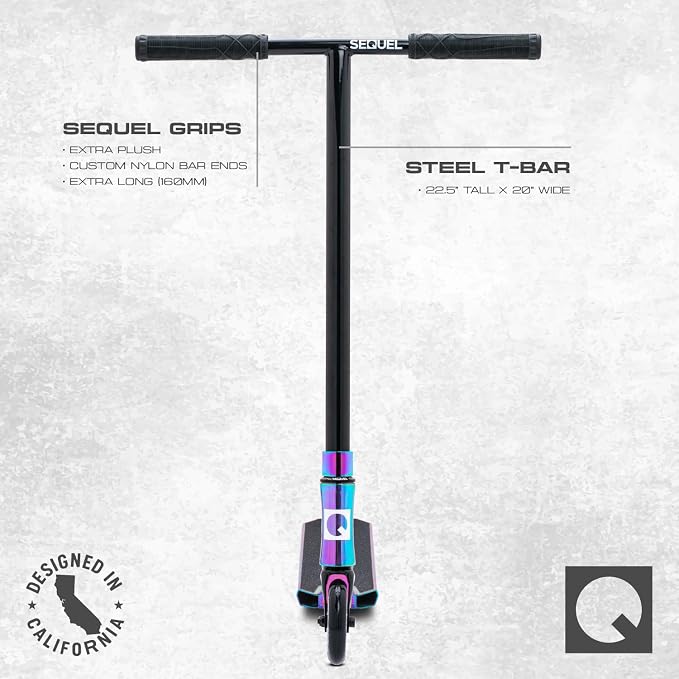 Sequel Ignite Pro Scooter, Pro Stunt Scooter Complete Trick Scooter for Kids 8+, Beginner Skatepark BMX Scooter