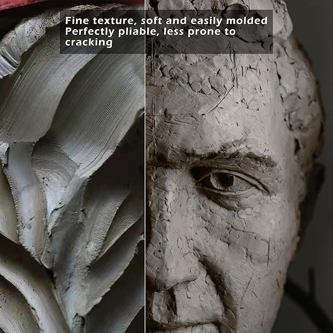 ReArt Air-Dry Clay Modelling, 2.2 pounds Ideal for Beginners and Advanced Sculptors All-Purpose Modeling Clay (Terracotta)