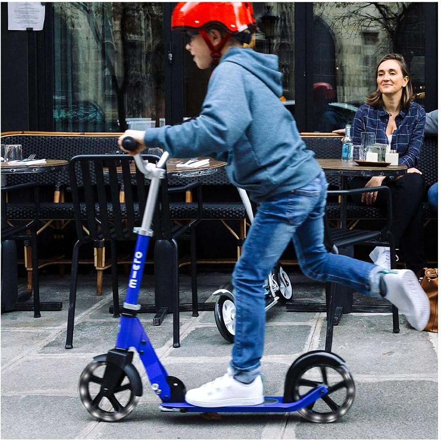 Micro Kickboard | Cruiser LED Kids Scooter for Ages 6–12 | 2 Wheel | Foldable with Kickstand | Adjustable Handlebar | Motion-Activated PU LED Wheels | Swiss Design