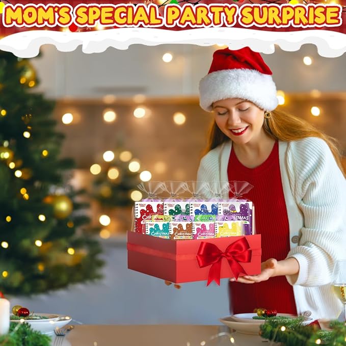 Scratch Art Party Favors for Kids 8-12: 16 Pack Christmas Rainbow Scratch Art Notebook, Christmas Coloring Books Goodie Bags Stuffers for Kids, Bulk Classroom Birthday Gifts for Student