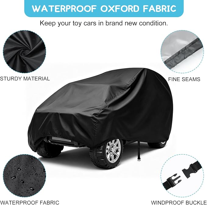 Kids Ride-On Toy Car Cover, Outdoor Wrapper Resistant Protection for Electric Battery Powered Children Wheels Toy Vehicles - Universal Fit, Water Resistant