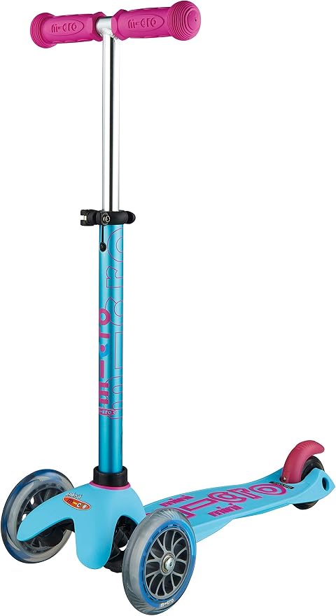 Micro Kickboard | Mini Kids Scooter for Ages 2-5 | Children up to 110 lbs | 3 Wheel Lean-to-Steer Design | Adjustable T Bar | Smooth Ride PU Wheels | Swiss Design