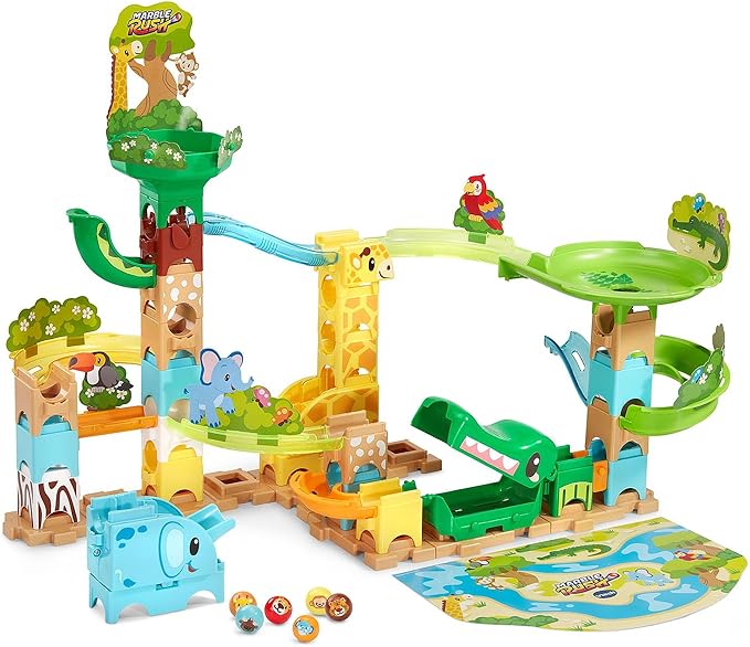 VTech Marble Rush Jungle Journey Set Preschool Marble Run Toy