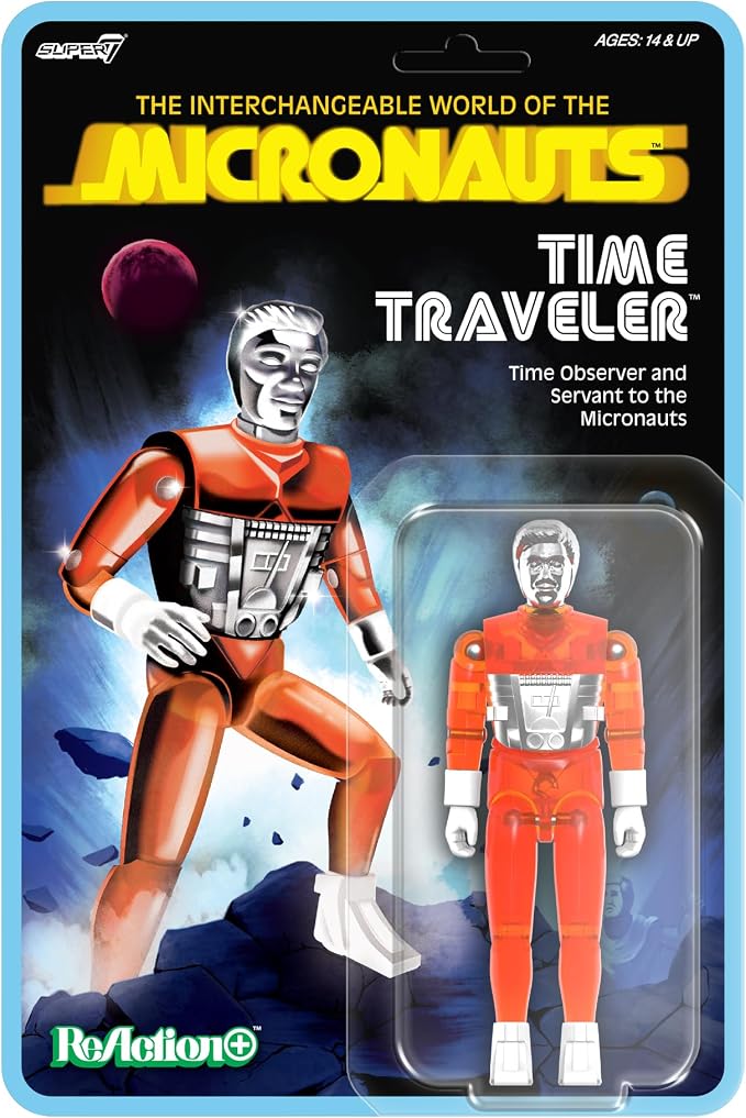 Super7 Micronauts Reaction+ Wave 04 - Time Traveler (Translucent Orange) Action Figure