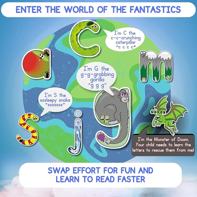 Phonics Flash Cards with Video Lessons for Ages 2-6 Years - Fantastic Alphabet Flash Cards Kindergarten - Engaging ABC Cards for Preschool, Kindergarten and Kids Educational Letter Cards for Toddlers