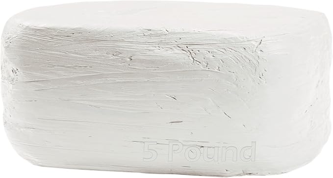 ReArt Natural Air-Dry Clay 5lbs for Sculpting, Wheel Throwing, Hand Building, All-Purpose Modeling Clay, White
