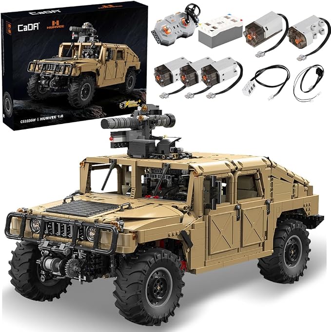 CaDA C61036W HUUMVEE Vehicle Building Block Set, Master 1:8 3935PCS RC Climbing Car Building Block Kit with Power Function,Off-Road Car Model for Adults Collectors