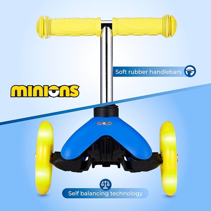 Kick Scooter for Kids, 3 Wheel Self Balancing, Light Up LED Wheels