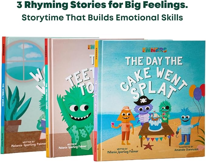 Emotional Learning Game & Books Bundle – Emotion Seekers Board Game + 3 Hardcover Children Books to Teach Social Skills, Emotion Regulation & Empathy – Educational Gift – Ages 4+