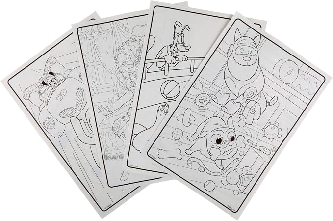 Crayola Disney Jr. Coloring Book (288 Pages), Includes Disney Stickers, Giant Coloring Book for Kids & Adults, Travel Activity, Ages 3 +
