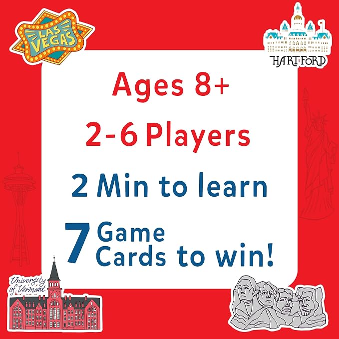 Skillmatics Guess in 10 States of America, Educational Travel Card Game for Ages 8 and Up, Boys, Girls, and Kids Who Love Board Games, Geography and History