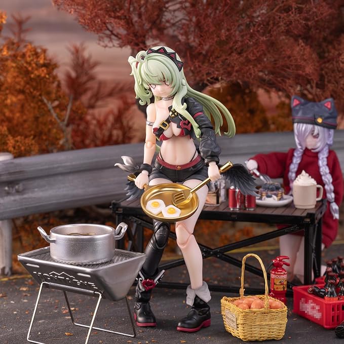 Pipigirl 1/12 Scale Anime Style Action Figures Kits, Magical Angel Hoshikawa Neko, 6.5 in Collectible Action Figures, No Assembly Required