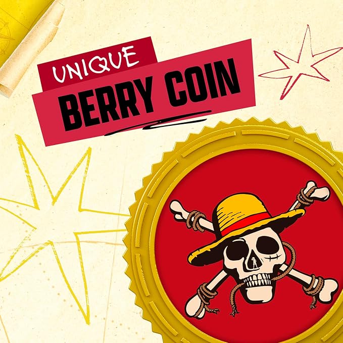 One Piece Monkey D. Luffy Action Figure, 6″ (15 cm) with 6 Accessories, Includes Swappable Arms and Legs, Wanted Poster, and Berry Coin Display Base